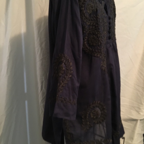 Jayshree Dalal Navy Blue Blouse - Picture 3 of 6